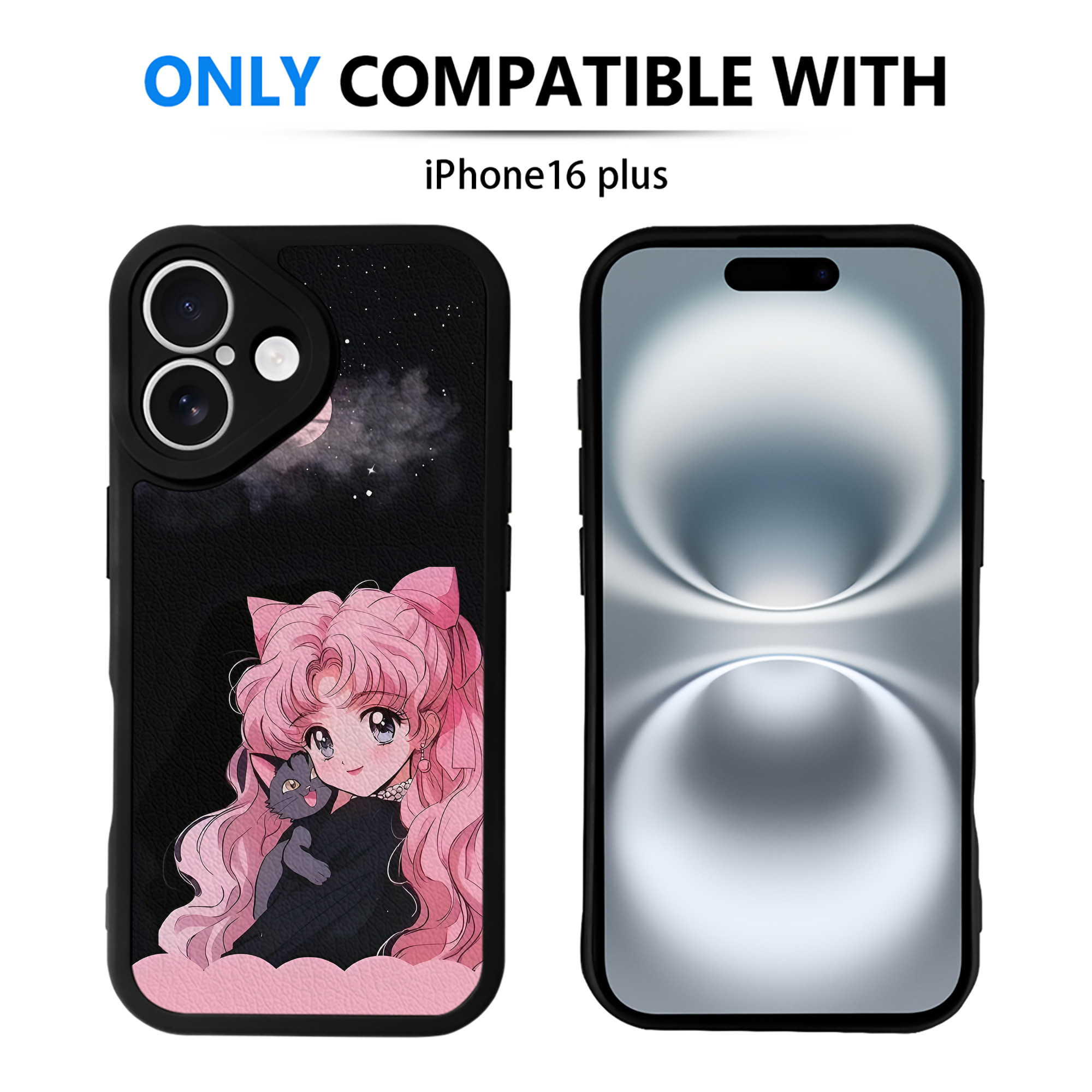 （画像用） 美少女戦士セーラームーン Sailor Moon 【iPhone 16シリーズ対応】シリコンスマホケース（レザー調） 材質：シリコン